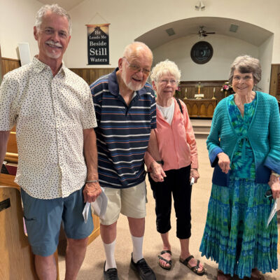 In their childhoods, Nick, Gary, Peggy and Carol played or hiked in the Woods of Biwabik.